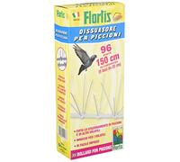 Flortis Dissuasore Piccioni 96 Punte in Acciaio Inox+6 basi da 25 cm (1,5 m)