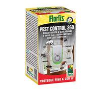 Flortis Pest Control 360°. Disabituante ultrasuoni e/o onde elettromagnetiche per casa e spazi interni. Contro zanzare, topi, mosche, scarafaggi, ragni. Repellente anti insetti. Ampie superfici 200mq.