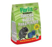 Flortis TOPICIDA Blocco PARAFFINATO 300 GR Protezione Topi RATTI Esterno