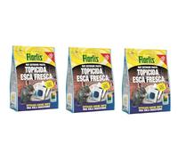 Flortis Topicida esca fresca. Kit 3 confezioni esca topi da 150g. Veleno per topi. Esca per topi pronto uso. Veleno per topi per uso domestico. Veleno topi in pasta fresca per uso esterno e interno.