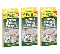 Flortis Trappola pesciolini d'Argento. Kit 3 unità di trappole per pesciolini Ar