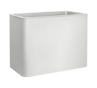 FLORUS Jive Terrace High 80cm Vasi per Piante - White | L 78 x P 39 x A 60.2 cm | Adatto per uso esterno | Plastica riciclata al 100%