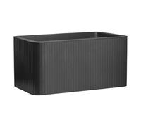 FLORUS Jive Terrace Stripe 80cm - Fioriera per Esterno - 100% Plastica Riciclata - L78 x W39 x H37.2 - Grigio/Anthracite