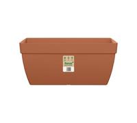 FLORUS Paris Terrace Trough 80cm Vasi per Piante - Terra | L 36 x P 76.4 x A 31.9 cm | Adatto per uso esterno | Plastica riciclata al 100%