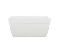 FLORUS Paris Terrace Trough 80cm - Fioriera per Esterno - 100% Plastica Riciclata - L76.4 x W36 x H31.4 - Bianco/White