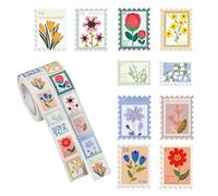 Floruvia 1000 pezzi di adesivi a forma di fiore per bambini, 2 rotoli di adesivi floreali, Adesivi floreali per scrapbooking, journaling, planner, biglietti e confezioni regalo