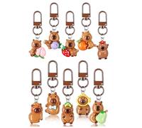 Floruvia 30 Pezzi Portachiavi Capybara Adorabili Set, Regalo per Feste Capybara, Ciondoli Borse per Donne, Appassionati di Animali Gadgets di Compleanno
