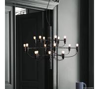 FLOS 2097/18 Lampadario a LED, smerigliato, nero Flos