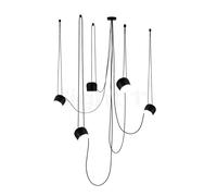 Flos Aim Small Sospensione LED 5 fuochi, nero