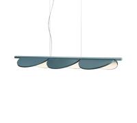 FLOS Almendra Linear LED a sospensione 3 luci, blu Flos