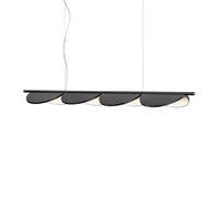FLOS Almendra Linear LED sospesa 4 luci, antracite Flos