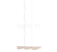 Flos Almendra Linear S3 Lampada a sospensione LED 3 fuochi, cipria