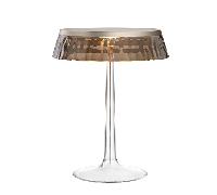 Flos Bon Jour Lampada Da Tavolo Cromo Opaco Con Paralume Naturale