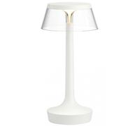 Flos BON JOUR UNPLUGGED BIANCO con CORONA TRASPARENTE - Lampada RICARICABILE