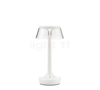 Flos Bon Jour Unplugged Lampada ricaricabile LED, corpo bianco/corona trasparente -