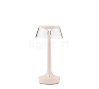 Flos Bon Jour Unplugged Lampada ricaricabile LED, corpo rosa/corona trasparente -