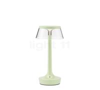 Flos Bon Jour Unplugged Lampada ricaricabile LED, corpo verde chiaro/corona trasparente -