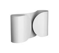 FLOS Foglio Lampada da Parete a Luce Diretta/Indiretta/Parzialmente Diffusa, Lampada Design da Tobia Scarpa, Lampada per Interni in Acciaio Verniciato a Polvere, 220-250 V, 100 W, Bianco