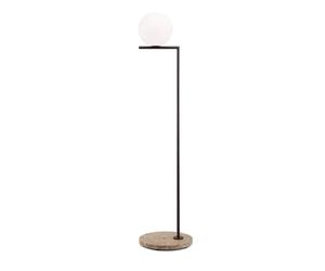Flos IC Lights F2 Outdoor Lampada da Terra Deep brown/travertino imperiale