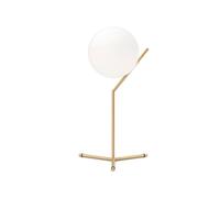 FLOS IC Lights Table 1 High Lampada da tavolo 20 cm a luce diffusa in Ottone spazzolato