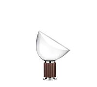 FLOS Lampada da tavolo modello Taccia, luce indiretta e riflesso, riflettore in metallo, diffusore orientabile, corpo in alluminio, 16 W, 37,3 x 37,3 x 48,5 cm, colore bronzo (riferimento: F6604046)