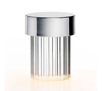 FLOS Lampada da tavolo ricaricabile a LED Ultimo ordine, a coste, acciaio, IP55 Flos
