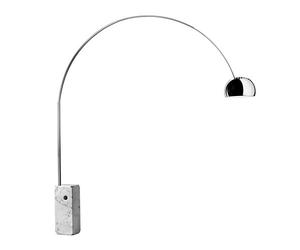 FLOS Lampada da terra con base in marmo e multichip, collezione Arco LED, 32 x 220 x 240 cm, cromato (riferimento: F0303000)
