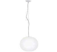 FLOS, Lampada “GLO-Ball”, S2 EU/SA BCO, Vetro Acciaio, Bianco, 45 x 36 cm