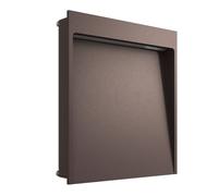 Flos May Way Applique da incasso a parete LED, marrone scuro - 21 x 20 cm - con scatola da incasso