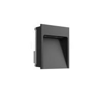 Flos May Way Applique da incasso a parete LED, nero - 11 x 10 cm - con scatola da incasso