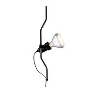 FLOS Parentesi Element, Elemento Aggiuntivo per Lampada Parentesi, Composto da Archetto in Metallo, Portalampada e Cavo con Spina, Versione con Interruttore On/Off, Colore Nero