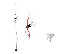 Flos Parentesi Lampada Sospensione Rosso LAMPADINA LED INCLUSA