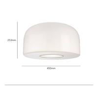 Flos plafoniera Bellhop Glass C2, bianco, vetro, Ø 45 cm Flos