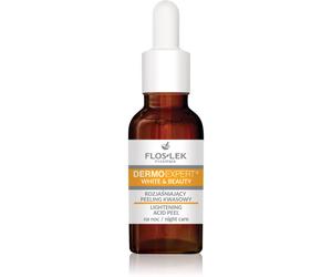FlosLek Pharma DermoExpert White&Beauty siero delicato notte effetto scrub illuminante 30 ml