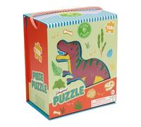 Floss & Rock Puzzle a forma di dinosauro, 120 pezzi, 58 x 50 cm, multicolore