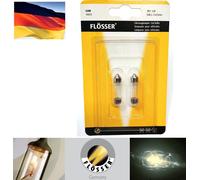 Flosser C5W 6418 12844 Lampadina 5W Bianca Calda Luce Interno 2 Luci OE