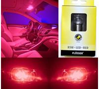Flosser LED BA15s R5W 1W Rosso Uno Lampadina Cappuccio Motore Bay Luce Lampada