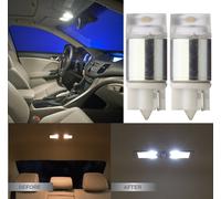 Flosser LED Luce 194 168 T10 Bianco 6500K Due Lampadina Targa Ricambio Jdm