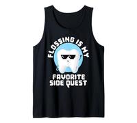 Flossing Side Quest Filo Interdentale Dentista Pixel Art Gamer Canotta