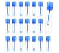 FLOTRUTE 20 PCS Provetta per Le Feci, Campione Tazza Feci,Contenitori Sgabello,Escrementi di Gatti e Cani con Cucchiaio per Laboratorio Scuola Educativo, 15ml