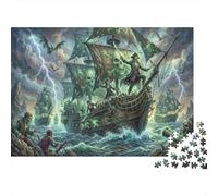 Flotta dei pirati fantasma Puzzle 1000 Pezzi,Gioco Educativo,Cartone Di Qualità,Sfida Impossibile,dai 14 Anni,Adulti E Ragazzi,Decorazione Casa,Idea Regalo,Antistress 38x26cm