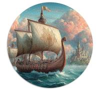 Flotta Vichinga Jigsaw Puzzle 1000pcs (67.5x67.5cm) Adulti Puzzle Gioco EduGattoivo Decorazioni Per La Casa