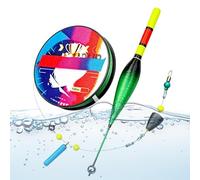 Flotteurs De Pêche | Résistants À L'Usure Et Légers - Ensemble De Ligne De Pêche Pré-Noué Avec Flotteur | Pour La Pratique En Et En Eau Douce En Kayak Lac Pour Les Pêcheurs Et