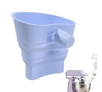 Flour Funnel for Stand Mixer, Silicone Flour Funnel - Easy Pour for Flour and Egg Liquid (Blue)