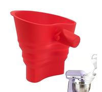 Flour Funnel for Stand Mixer, Silicone Flour Funnel - Easy Pour for Flour and Egg Liquid (Red)