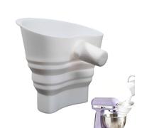 Flour Funnel for Stand Mixer, Silicone Flour Funnel - Easy Pour for Flour and Egg Liquid (White)