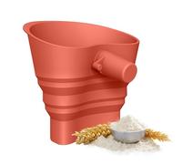 Flour Funnel - Silicone, 5-Quart Kitchen Gadgets With Easy-Pour | Anti-Splash Mixer Powder Funnel For Cooking Food Prep Making Cake Pancakes Restaurant