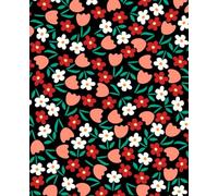 Flourish: A Nature Inspired Floral Notebook: Beautiful Flower Pattern Journal for Everyday Use. 200 Lined Pages. Soft Matte Cover