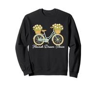 Flourish Dream Thrive Lovely Floral Bike con cestino a tulipano Felpa