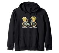 Flourish Dream Thrive Lovely Floral Bike con cestino a tulipano Felpa con Cappuccio